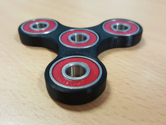 Fidget Spinner Toy Stress Reducer - with 2 PERSONALIZED Side Caps. By Harbegold | MADE IN THE USA!